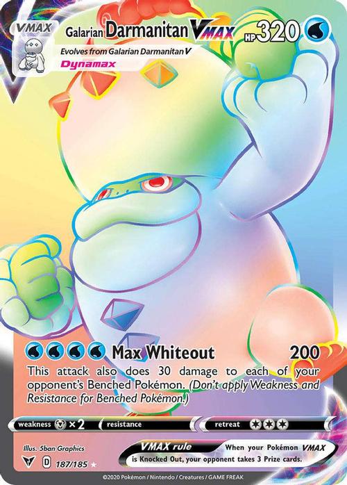187/185 - Galarian Darmanitan Vmax - Vivid Voltage - Pokemon TCG