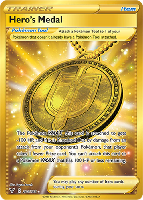 201/185 - Hero's Medal - Vivid Voltage - Pokemon TCG