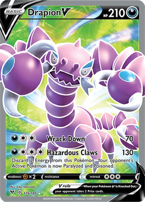 175/185 - Drapion V - Vivid Voltage - Pokemon TCG
