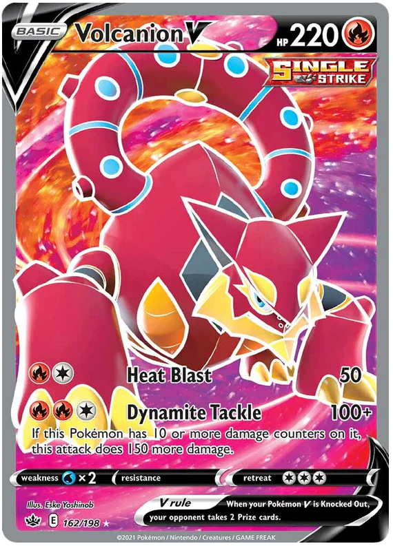 162/198 - Volcanion V - Chilling Reign - Pokemon TCG