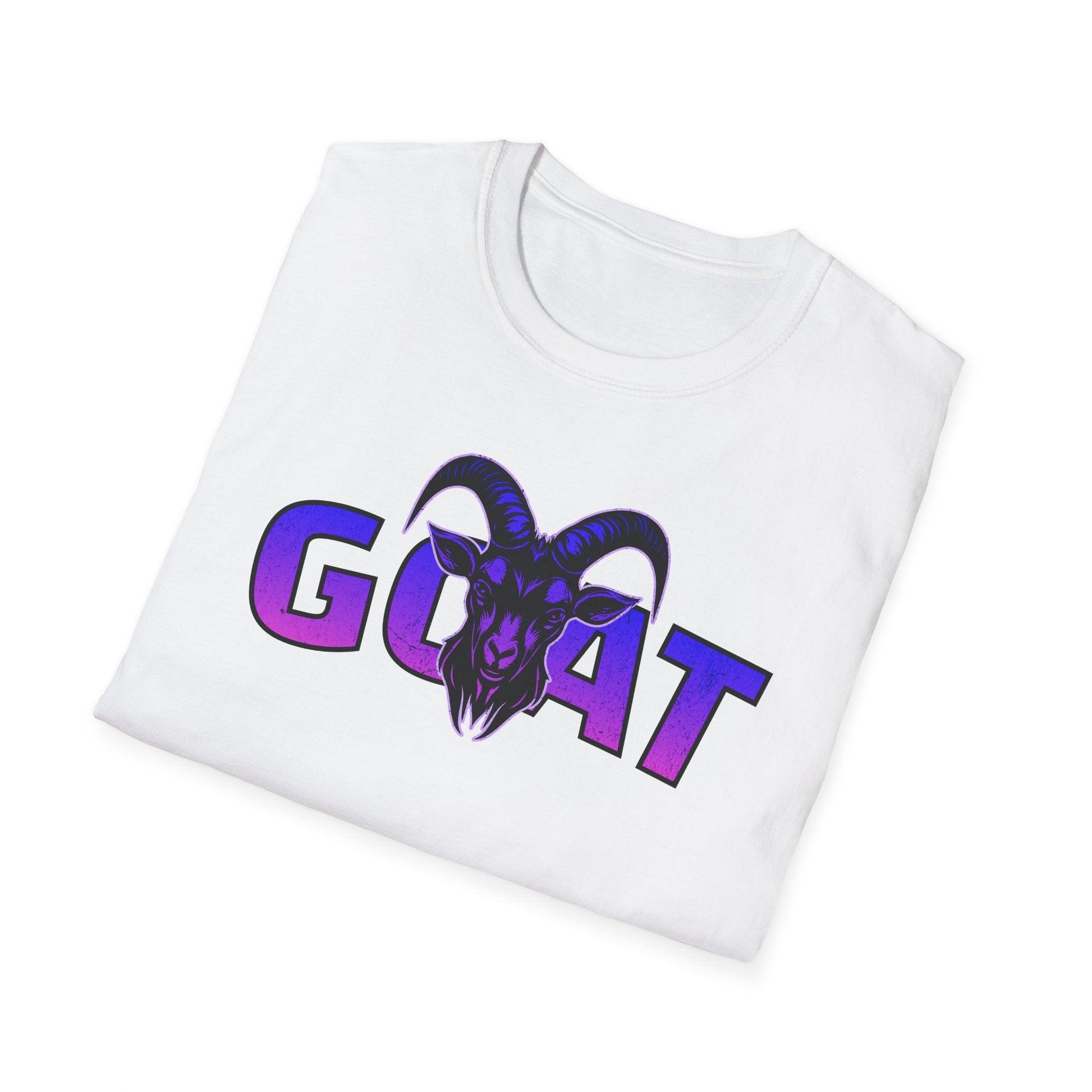 GOAT Purple Text Adults Unisex Tee - Jamie's Trading Cards - JamiesTradingCards