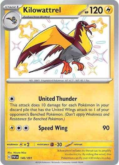 146/091 - Kilowattrel - Paldean Fates - Pokemon TCG