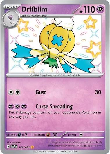 156/091 - Drifblim - Paldean Fates - Pokemon TCG