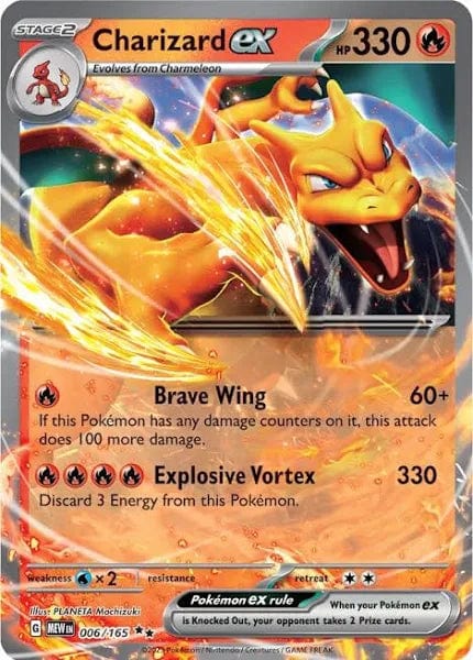 JamiesTradingCards 006/165 - Charizard EX  -  Scarlet & Violet 151 - Pokemon TCG