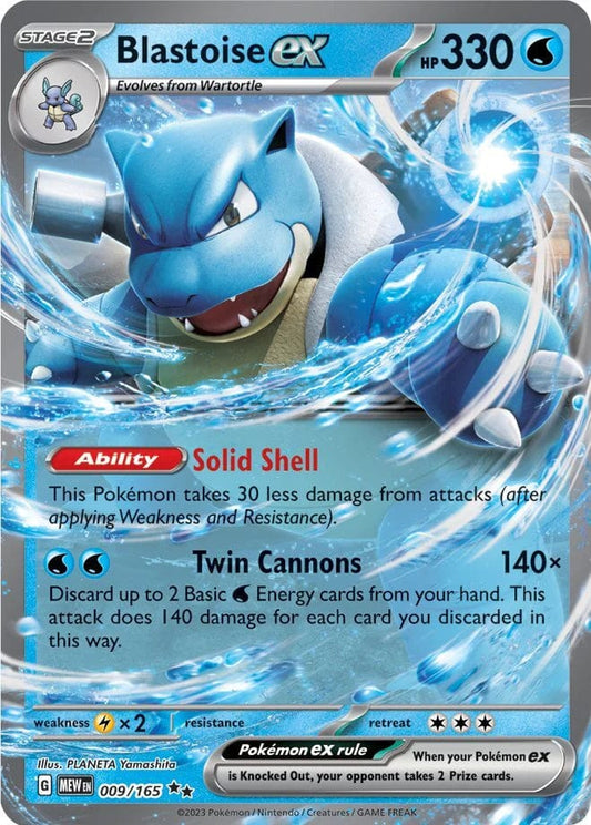 JamiesTradingCards 009/165 - Blastoise EX  -  Scarlet & Violet 151 - Pokemon TCG