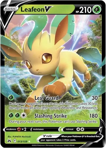 JamiesTradingCards 013/159 - Leafeon V - Crown Zenith - Pokemon TCG