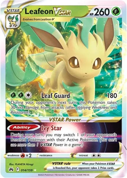 JamiesTradingCards 014/159 - Leafeon Vstar - Crown Zenith - Pokemon TCG