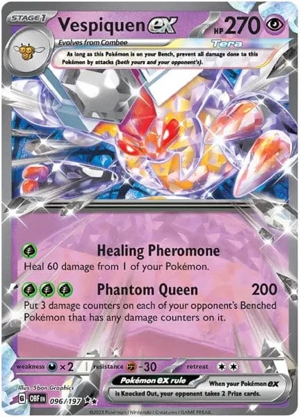 JamiesTradingCards 096/197 - Vespiquen Ex - Obsidian Flames - Pokemon TCG