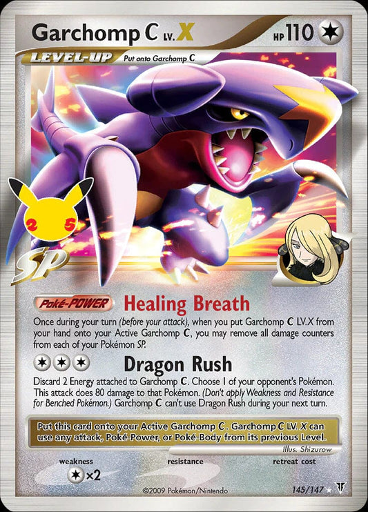 JamiesTradingCards 145/147 - Garchomp C Lv X - Celebrations Pokemon TCG 25th Anniversary