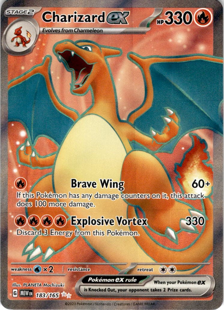 JamiesTradingCards 183/165 - Charizard EX -  Scarlet & Violet 151 - Pokemon TCG