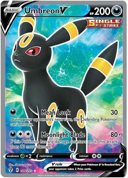 JamiesTradingCards 188/203 - Umbreon V Full Art - Evolving Skies - Pokemon TCG