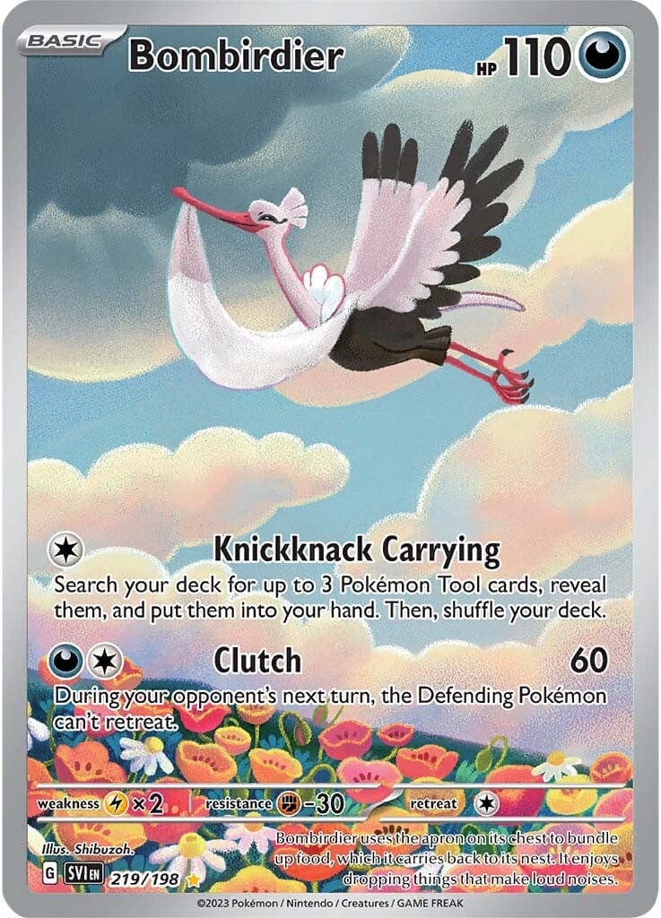 JamiesTradingCards 219/198 - Bombirdier Illustration Rare - Scarlet & Violet - Pokemon TCG