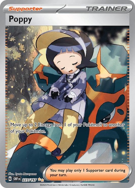 JamiesTradingCards 227/197 - Poppy Alt Art - Obsidian Flames - Pokemon TCG