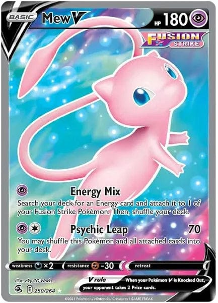 JamiesTradingCards 250/264 - Mew V Full Art - Fusion Strike - Pokemon TCG