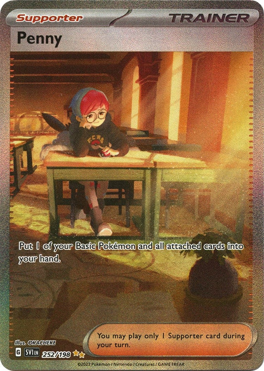 JamiesTradingCards 252/198 - Penny Alternate Art - Scarlet & Violet - Pokemon TCG