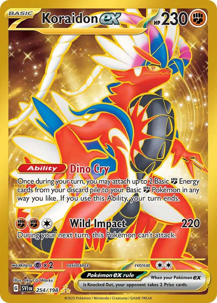 JamiesTradingCards 254/198 - Koraidon Ex Gold - Scarlet & Violet - Pokemon TCG
