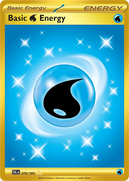JamiesTradingCards 279/193 - Basic Water Energy Gold - Paldea Evolved - Pokemon TCG