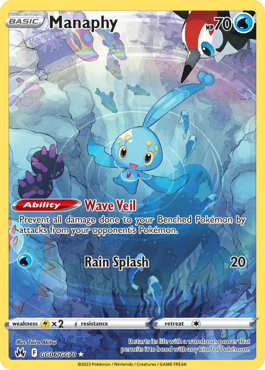JamiesTradingCards GG06/GG70 - Manaphy - Crown Zenith - Pokemon TCG Galarian Gallery