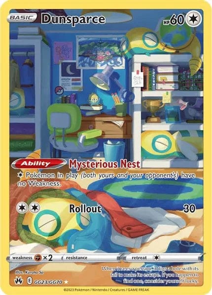JamiesTradingCards GG23/GG70 - Dunsparce - Crown Zenith - Pokemon TCG Galarian Gallery