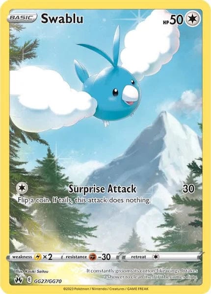 JamiesTradingCards GG27/GG70 - Swablu - Crown Zenith - Pokemon TCG Galarian Gallery
