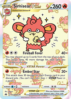 JamiesTradingCards GG37/GG70 - Simisear Vstar - Crown Zenith - Pokemon TCG Galarian Gallery