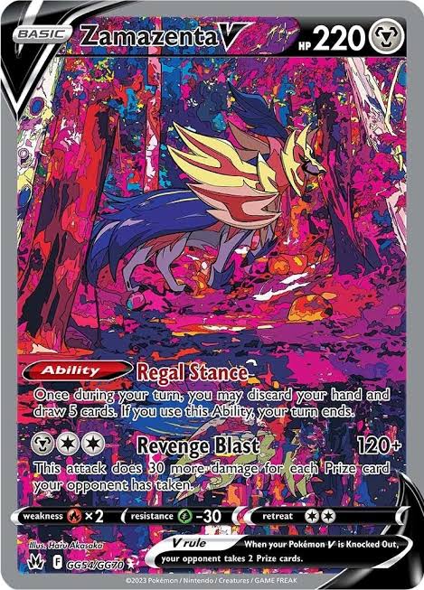 JamiesTradingCards GG54/GG70 - Zamazenta V - Crown Zenith - Pokemon TCG Galarian Gallery