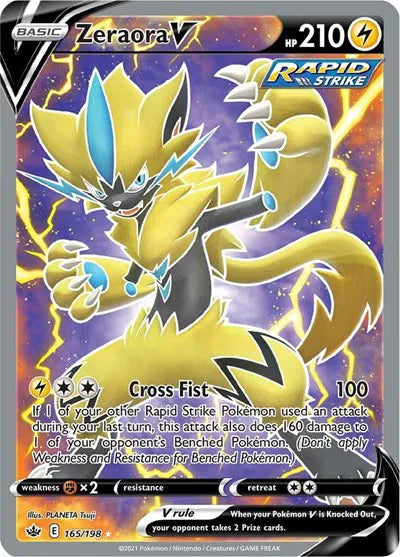 165/198 - Zeraora V - Chilling Reign - Pokemon TCG