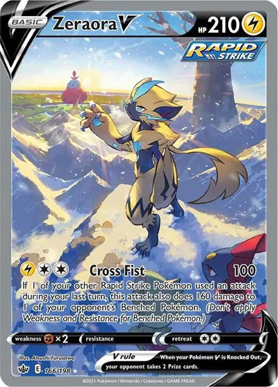 166/198 - Zeraora V - Chilling Reign - Pokemon TCG