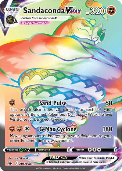 206/198 - Sandaconda Vmax - Chilling Reign - Pokemon TCG