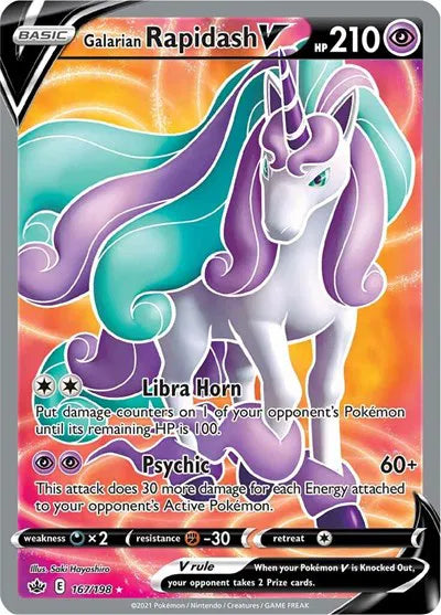 167/198 - Rapidash V - Chilling Reign - Pokemon TCG