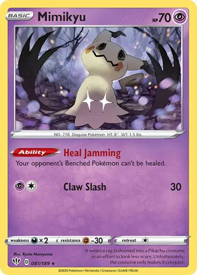 081/189 - Mimikyu Cosmos Holo - Pokemon TCG