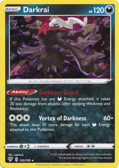 105/189 - Darkrai Cosmos Holo - Pokemon TCG