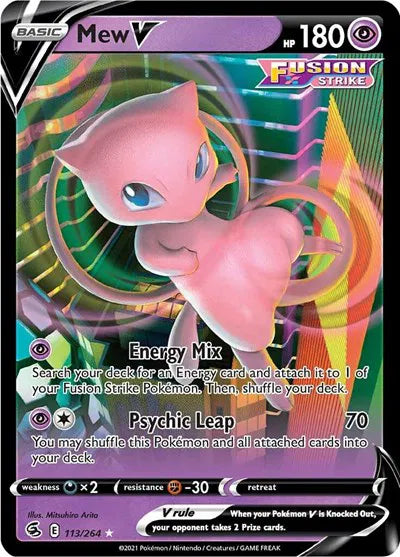113/264 - Mew V - Fusion Strike - Pokemon TCG