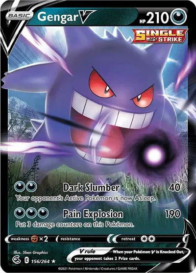 156/264 - Gengar V - Fusion Strike - Pokemon TCG