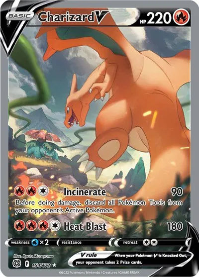 154/172 - Charizard V - Brilliant Stars - Pokemon TCG