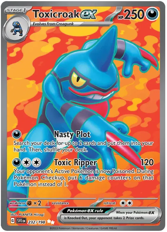 232/198 - Toxicroak Ex - Scarlet & Violet - Pokemon TCG