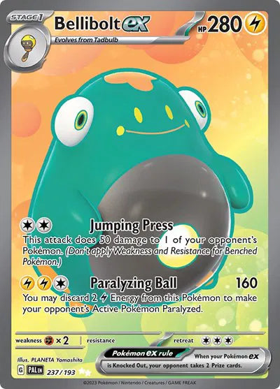 237/193 - Bellibolt Ex - Paldea Evolved - Pokemon TCG