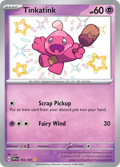 165/091 - Tinkatink Baby Shiny - Paldean Fates - Pokemon TCG