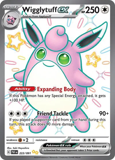 222/091 - Wigglytuff - Paldean Fates - Pokemon TCG