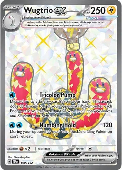 190/162 - Wugtrio EX - Temporal Forces - Pokemon TCG