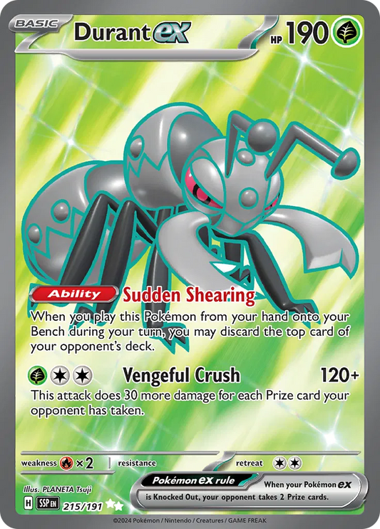 215/191 - Durant Illustration Rare - Surging Sparks - Pokemon TCG