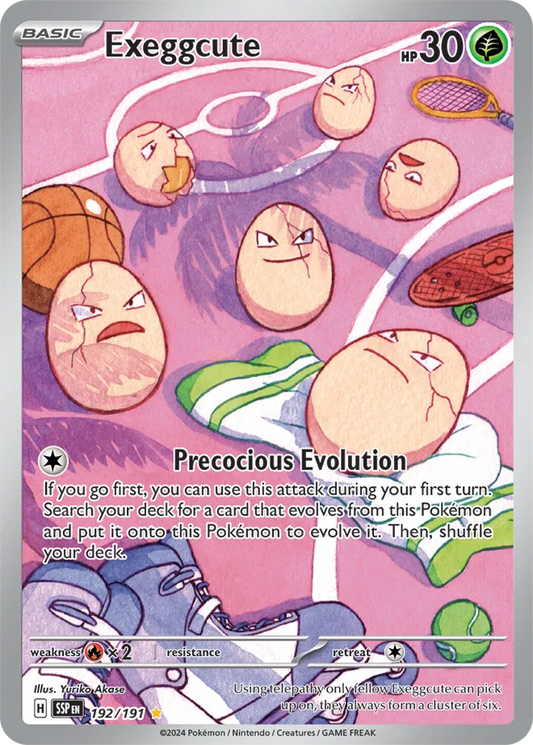 192/191 - Exeggcute Illustration Rare - Surging Sparks - Pokemon TCG