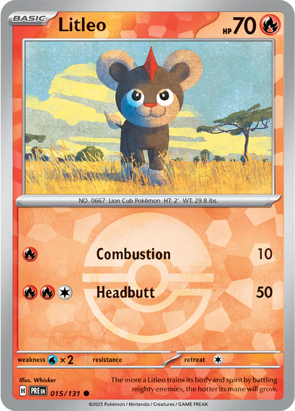 015/131 - Litleo Poke Ball - Prismatic Evolutions - Pokemon TCG
