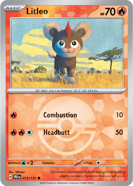 015/131 - Litleo Poke Ball - Prismatic Evolutions - Pokemon TCG