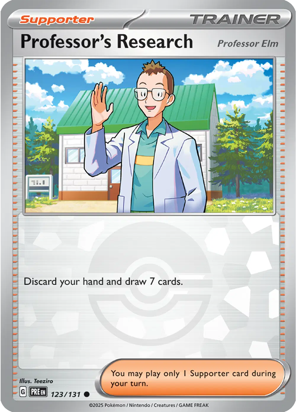 123/131 - Professor's Research Poke Ball - Prismatic Evolutions - Pokemon TCG