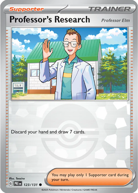 123/131 - Professor's Research Poke Ball - Prismatic Evolutions - Pokemon TCG