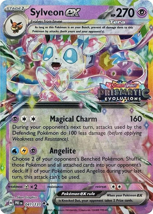 041/131 - Sylveon EX Prismatic Evolution Stamped Sealed - Prismatic Evolutions - Pokemon TCG