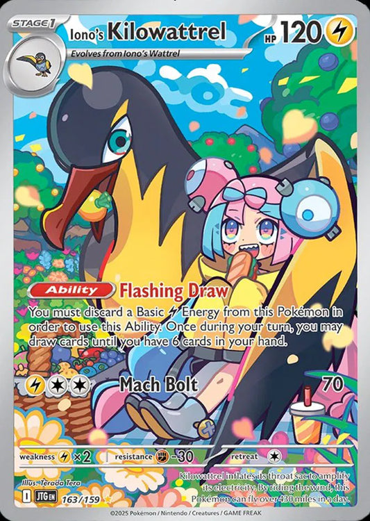 163/159 - Iono's Kilowattrel - Journey Together - Pokemon TCG