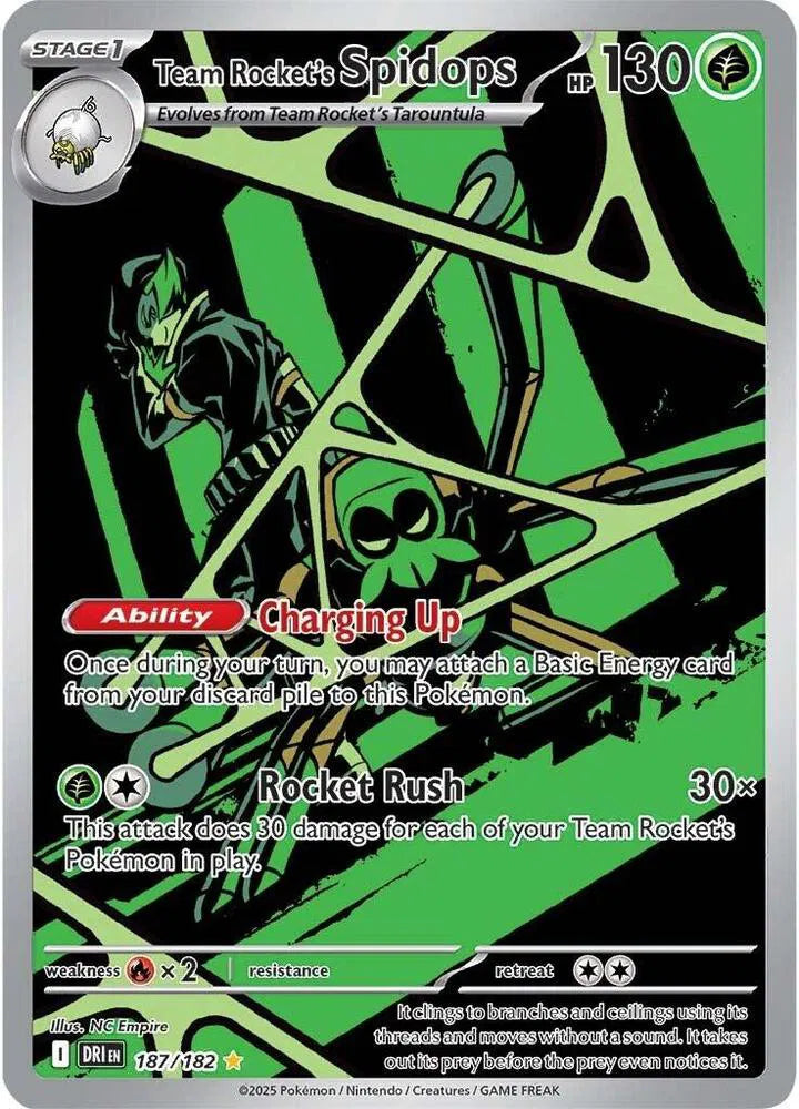 187/182 - Team Rocket's Spidops - Destined Rivals - Pokemon TCG