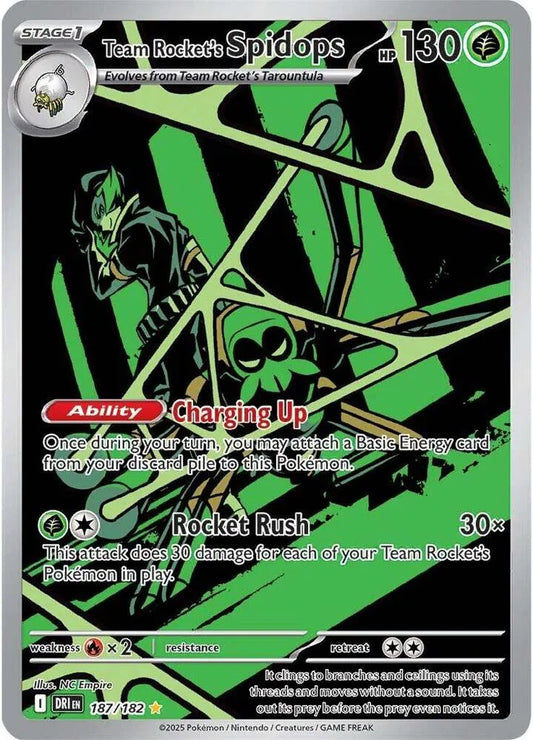 187/182 - Team Rocket's Spidops - Destined Rivals - Pokemon TCG